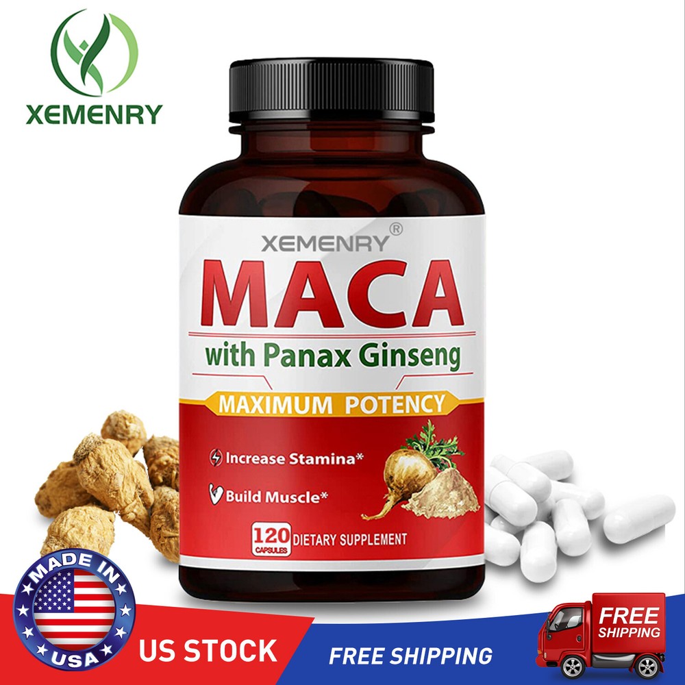 Maca Root with Panax Ginseng -Improve Energy and Endurance, Physical Performance