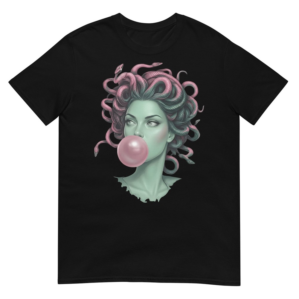 Medusa Bubblegum Mythological Snake Hair Goddess Feminist T-Shirt