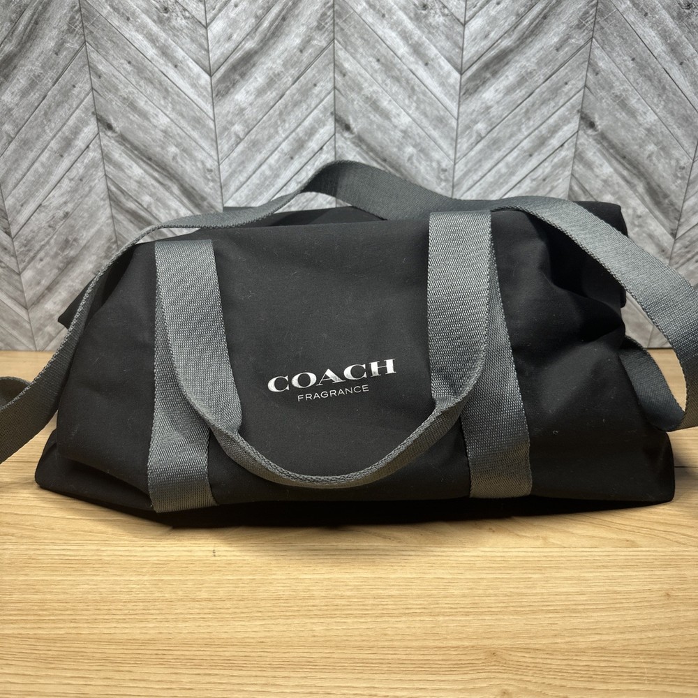 Coach Duffle Bag Black Weekend Carryon Gym Shoulder Cologne Fragrance Promo