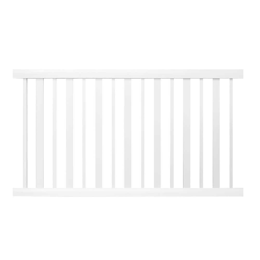 Atlantis 4ft H x 8ft W White Vinyl Pool Safety Fence Panel