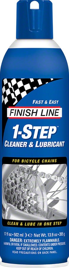 Finish Line 1-Step Cleaner and Bike Chain Lube - 17 fl oz Aerosol Blue