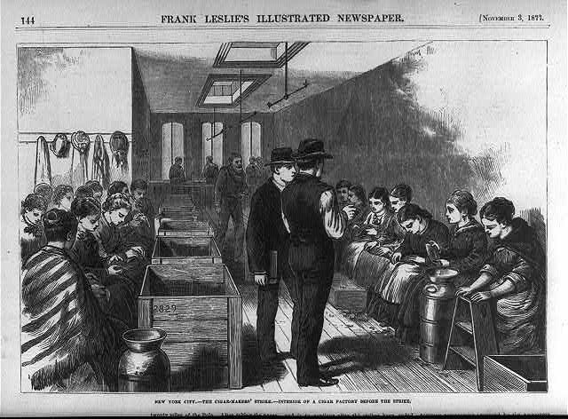 Photo:New York City,NYC,Cigar Makers' Strike,Cigar Factory,November 3,1877