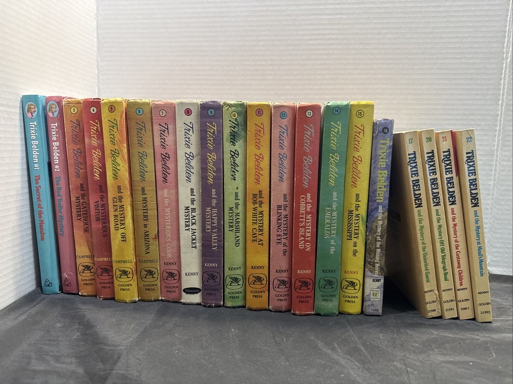 Trixie Belden Lot of 20  Mystery Books Whitman/Golden Press 1-17 HB, 20-22 PB