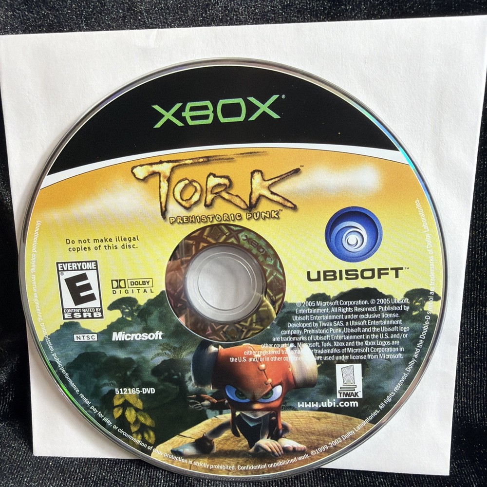 Tork: Prehistoric Punk (Microsoft Xbox, 2005) - Tested - Disc Only