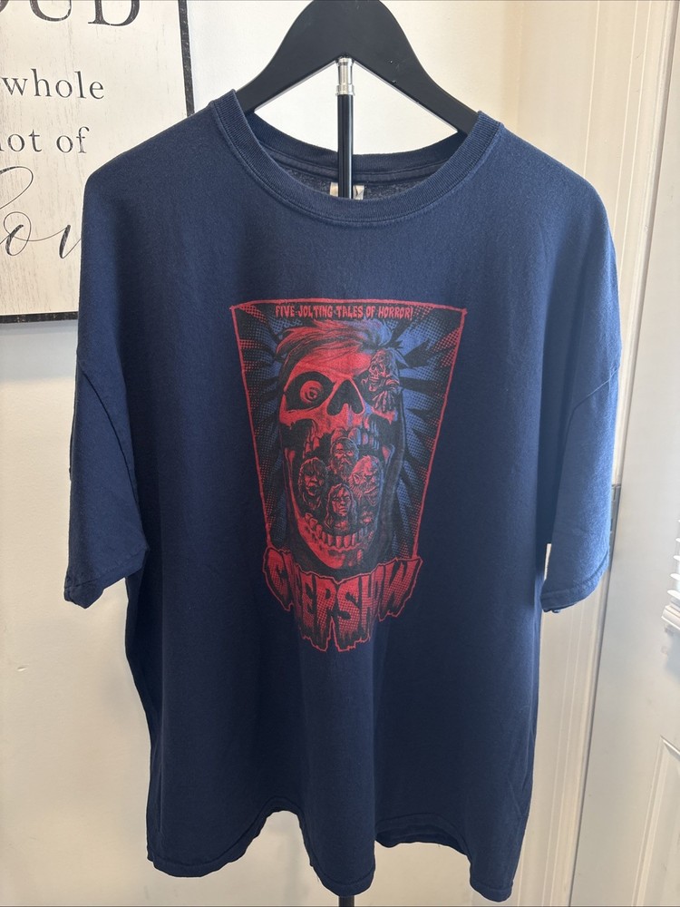 Creepshow Movie Graphic T-Shirt Men’s XXL Navy Blue Horror Tee Gildan Horror