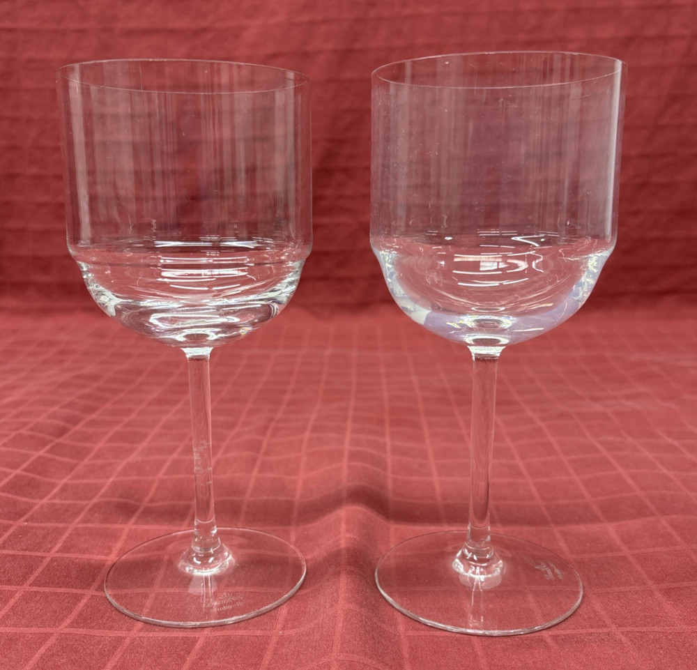ROSENTHAL Studio Line Crystal (Set of 2) Wine Water Cocktail Glasses 6.75” Rare