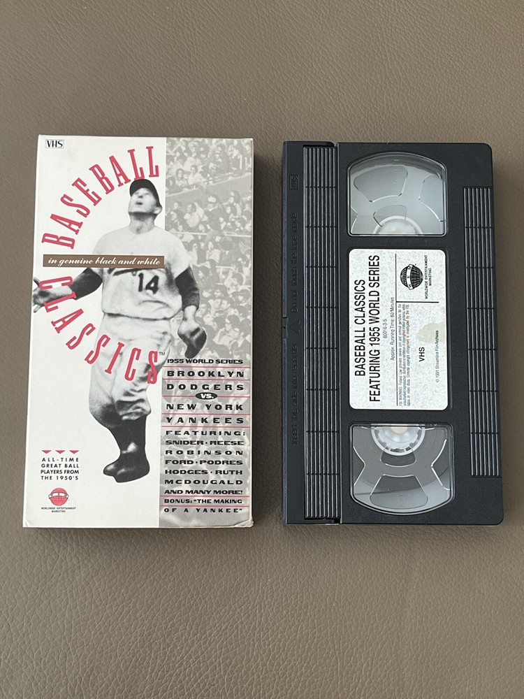 Baseball Classics VHS 1955 MLB World Series Brooklyn Dodgers vs New York Yankees