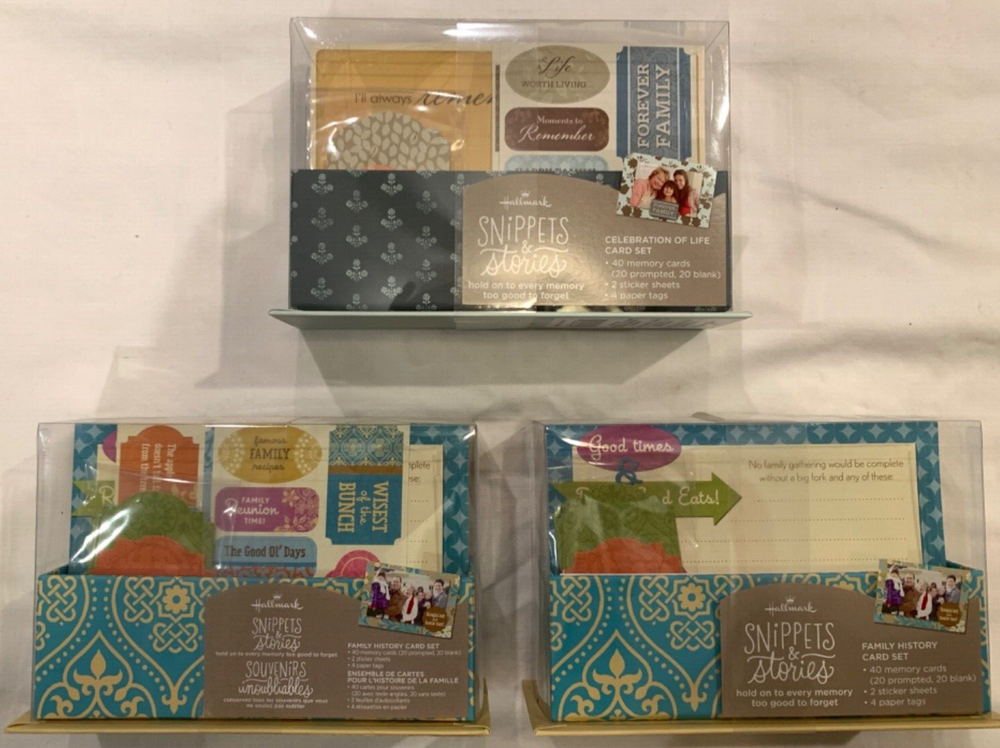 Scrapbooking Card Kit Family History & Celebration of Life Snippets & Stories