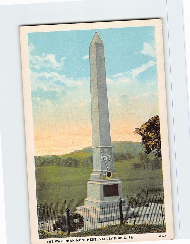 Postcard Waterman Monument Valley Forge Pennsylvania USA