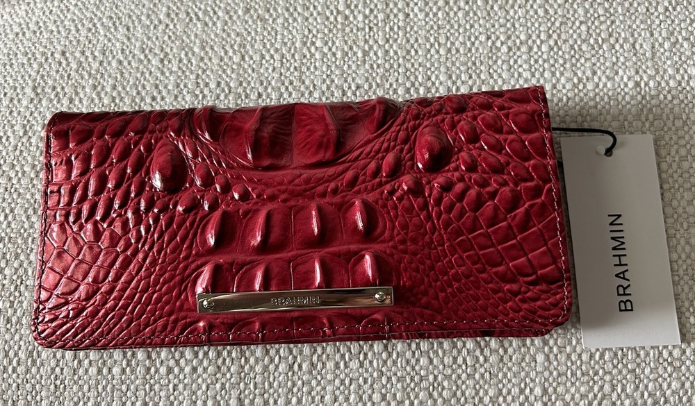 Brahmin Ady Slim Wallet NWT ~ Merlot ~ Wine Not? 🍷🍷Sip In Style!