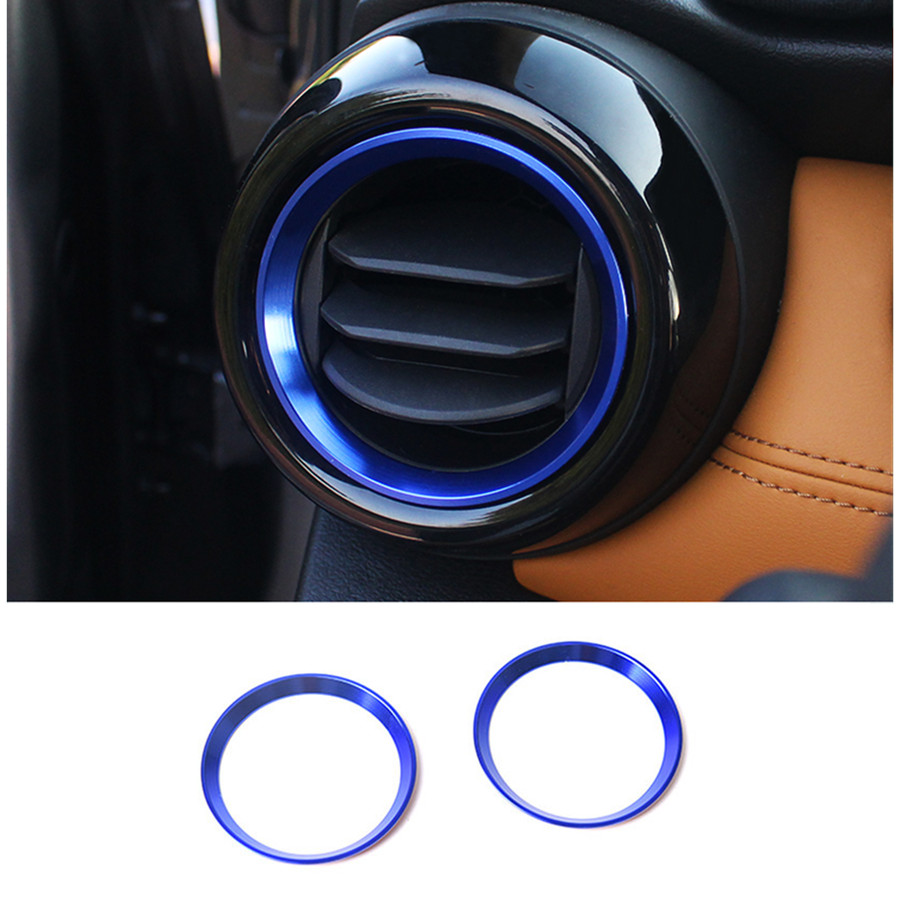 For NISSAN KICKS 2017-2021 Car Dashboard Air Vent Cover Trim blue