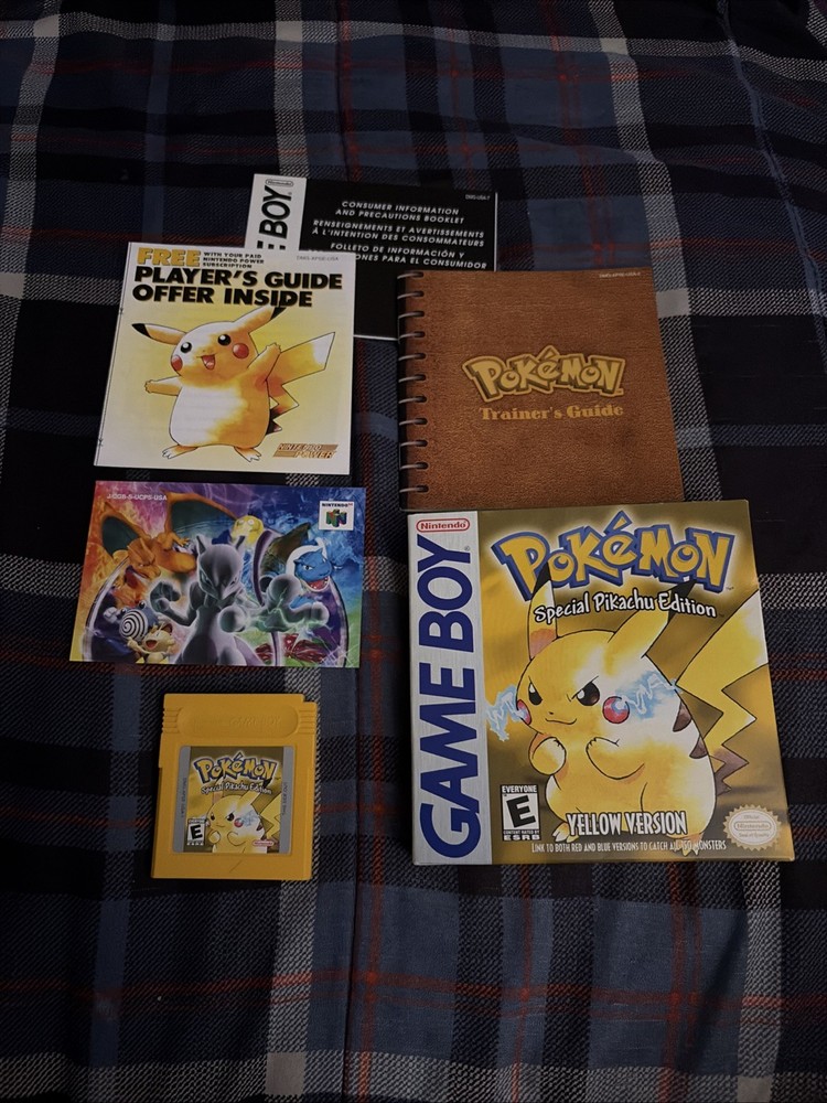 Pokemon Yellow Version Game Boy Color Complete Box CIB w/Inserts EXCELLENT-NM!