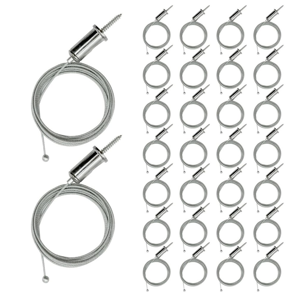 30 Pack Hexagon Garage Lights Suspension Cables Kit Steel Hanging Chains 1m /...