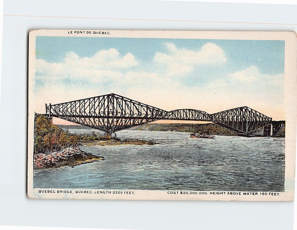 Postcard Quebec Bridge Quebec Canada