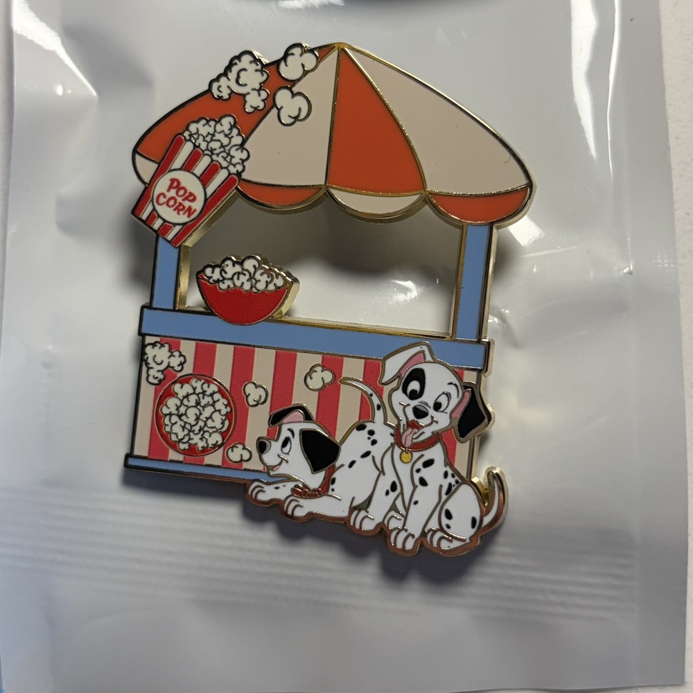 Disney Cats & Dogs Character Booth Stand Blind Box Enamel Pin - Lucky & Patch