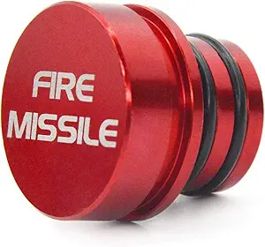 Billet Aluminum 12V Cigarette Lighter Plug Cover, Dustproo Color: Fire Missile