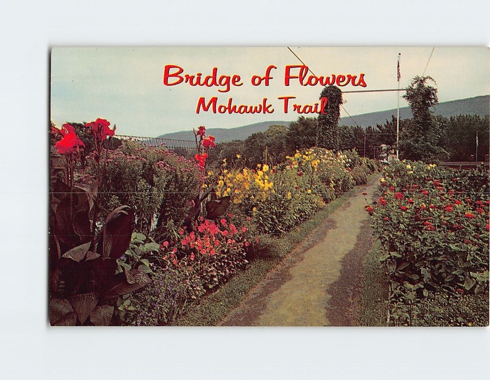 Postcard Bridge of Flowers Mohawk Trail Shelburne Falls Massachusetts USA