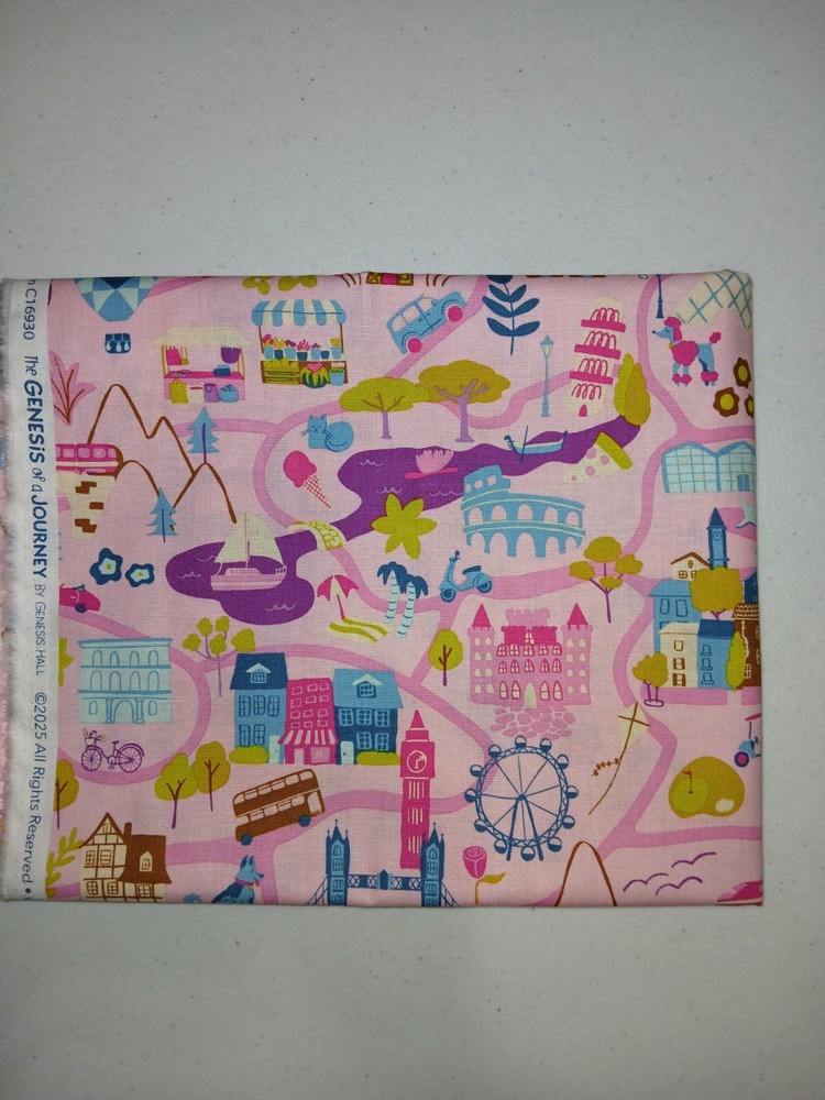 2 yds bright modern cotton free shipping current in quilt shops HTF