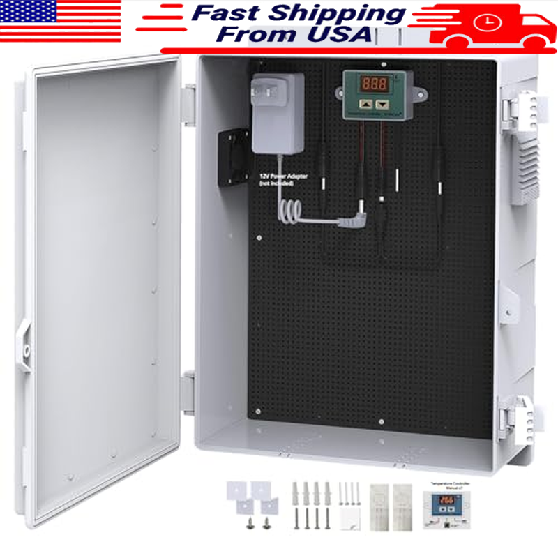 Waterproof ABS Plastic Outdoor Electrical Box IP65 with Fan Thermostat-image