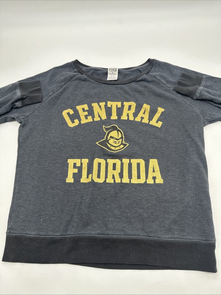 Pink With 5TH & Ocean UCF Long Sleeve T-Shirt Women M Gray Logo .#30632