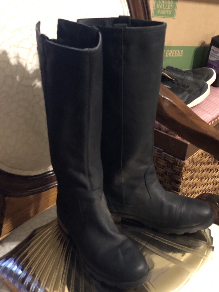 New SOREL Waterproof Womens BLK Boots Size 7.5. Riding Core , Kick Butt Boots!