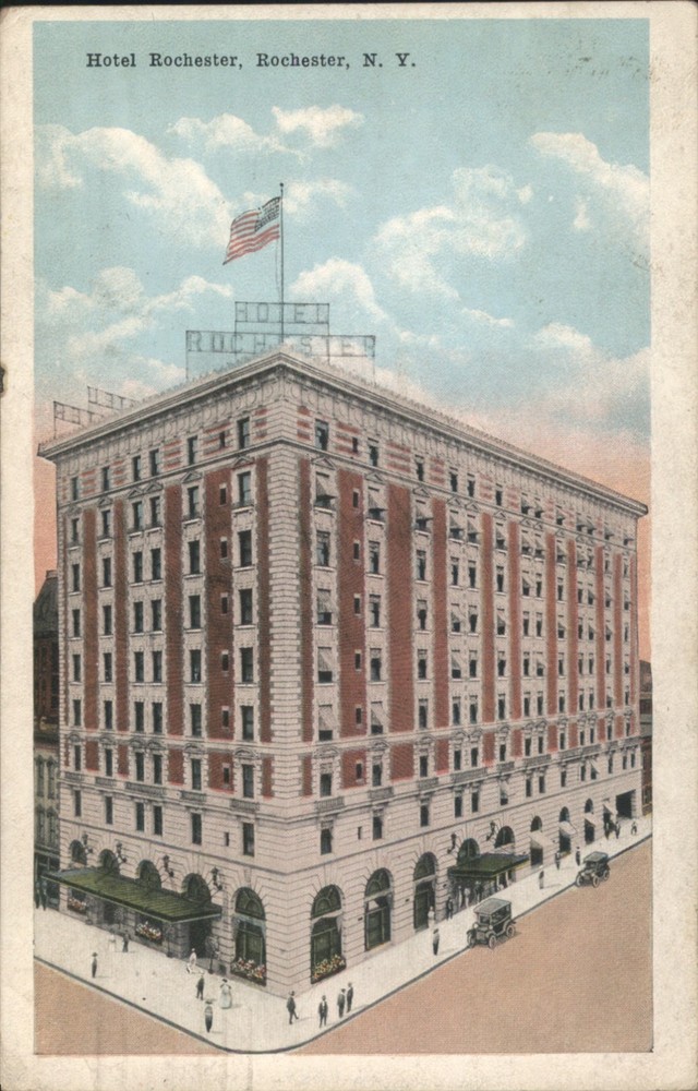 Rochester, NY New York Hotel Rochester 1921 Original Vintage Postcard