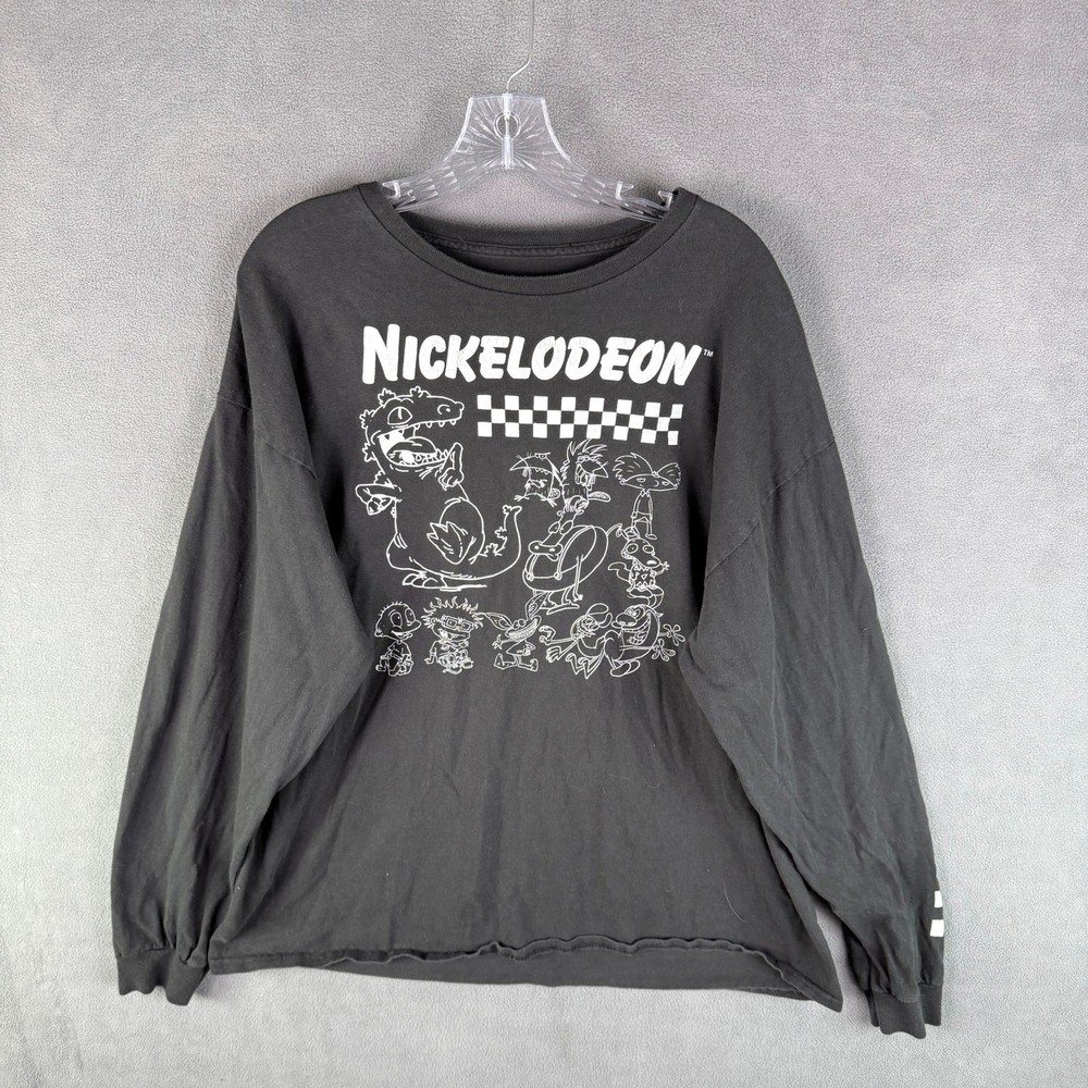 Nickelodeon Characters Mens Graphic T Shirt 2XL Rugrats Ren Stimpy Long Sleeve