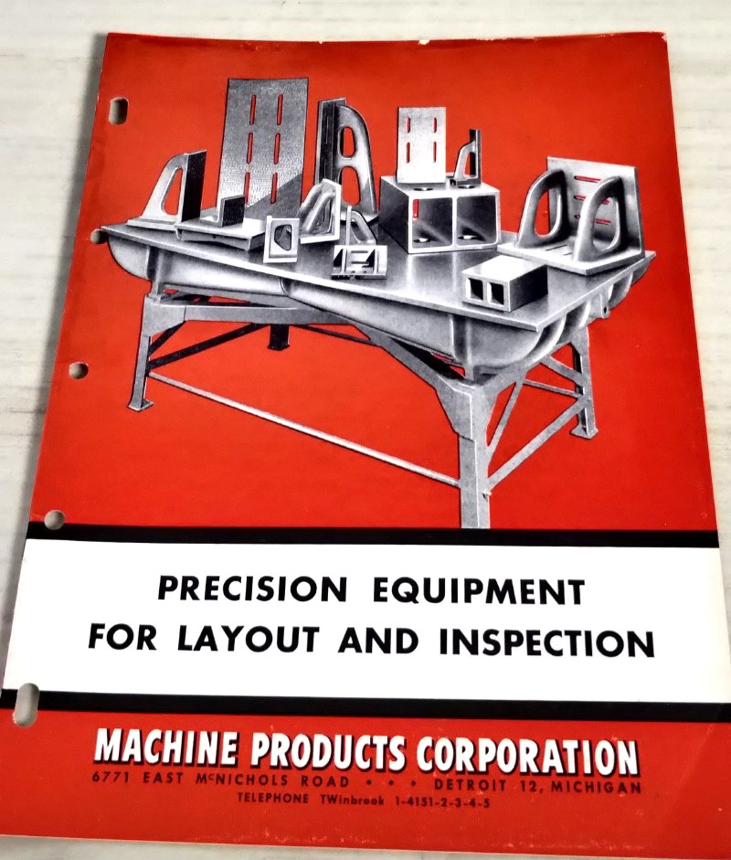 1958 MACHINE PRODUCTS CORP catalog PRECISION EQUIPMENT FOR LAYOUT & INSPECT  C2
