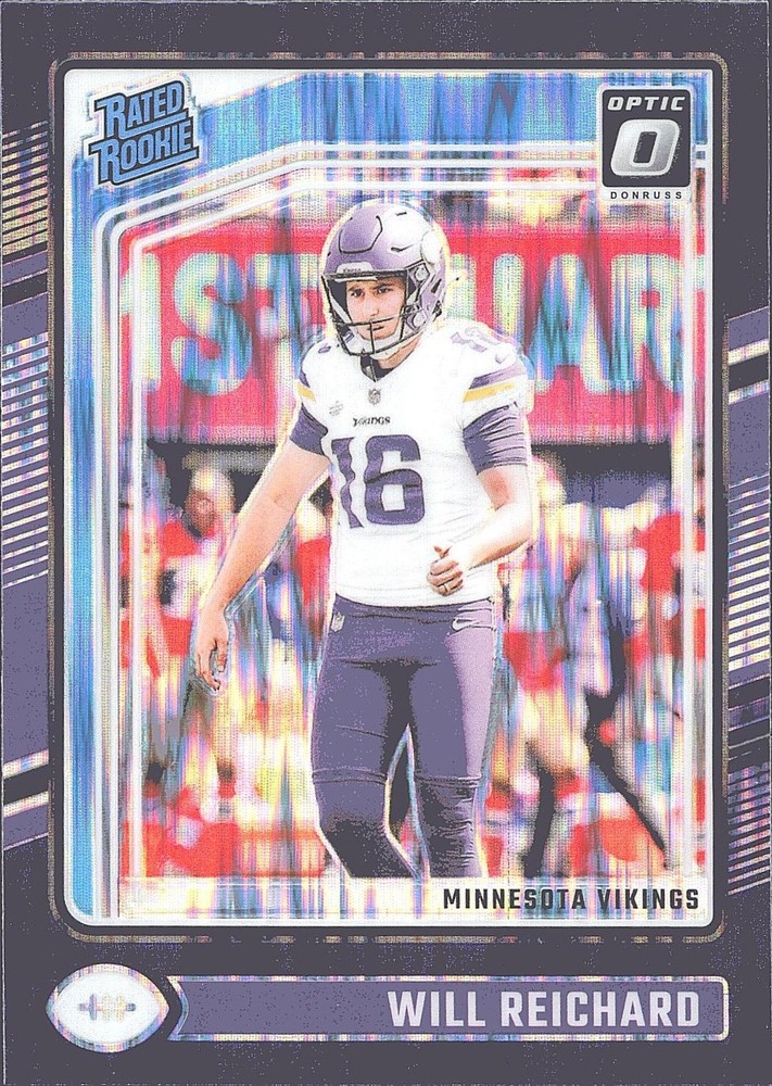 2024 Donruss Optic #297 Will Reichard Purple Shock