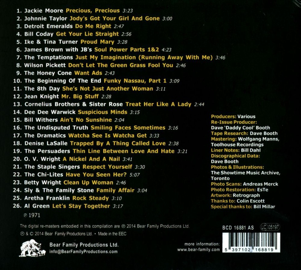 VARIOUS ARTISTS - SWEET SOUL MUSIC: 1971 [DIGIPAK] NEW CD