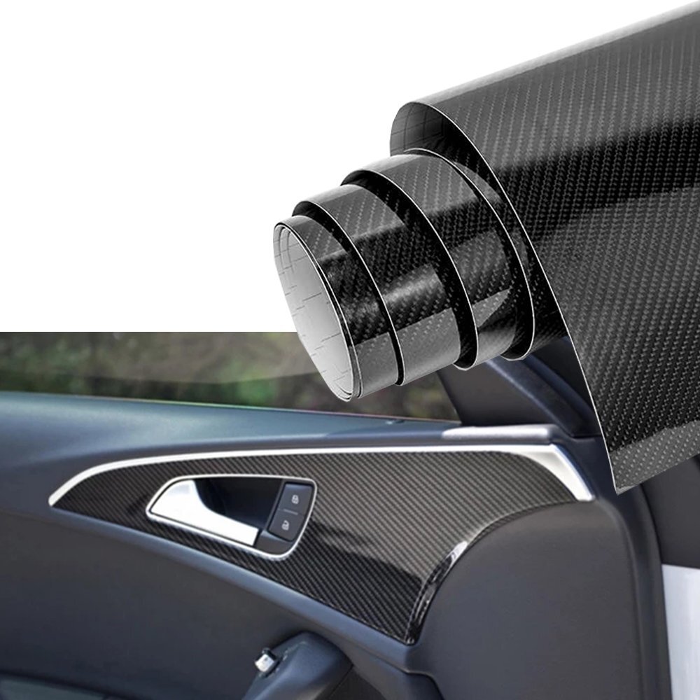 Auto Accessories 5D Glossy Carbon Fiber Vinyl Film Car Interior Wrap Stickers