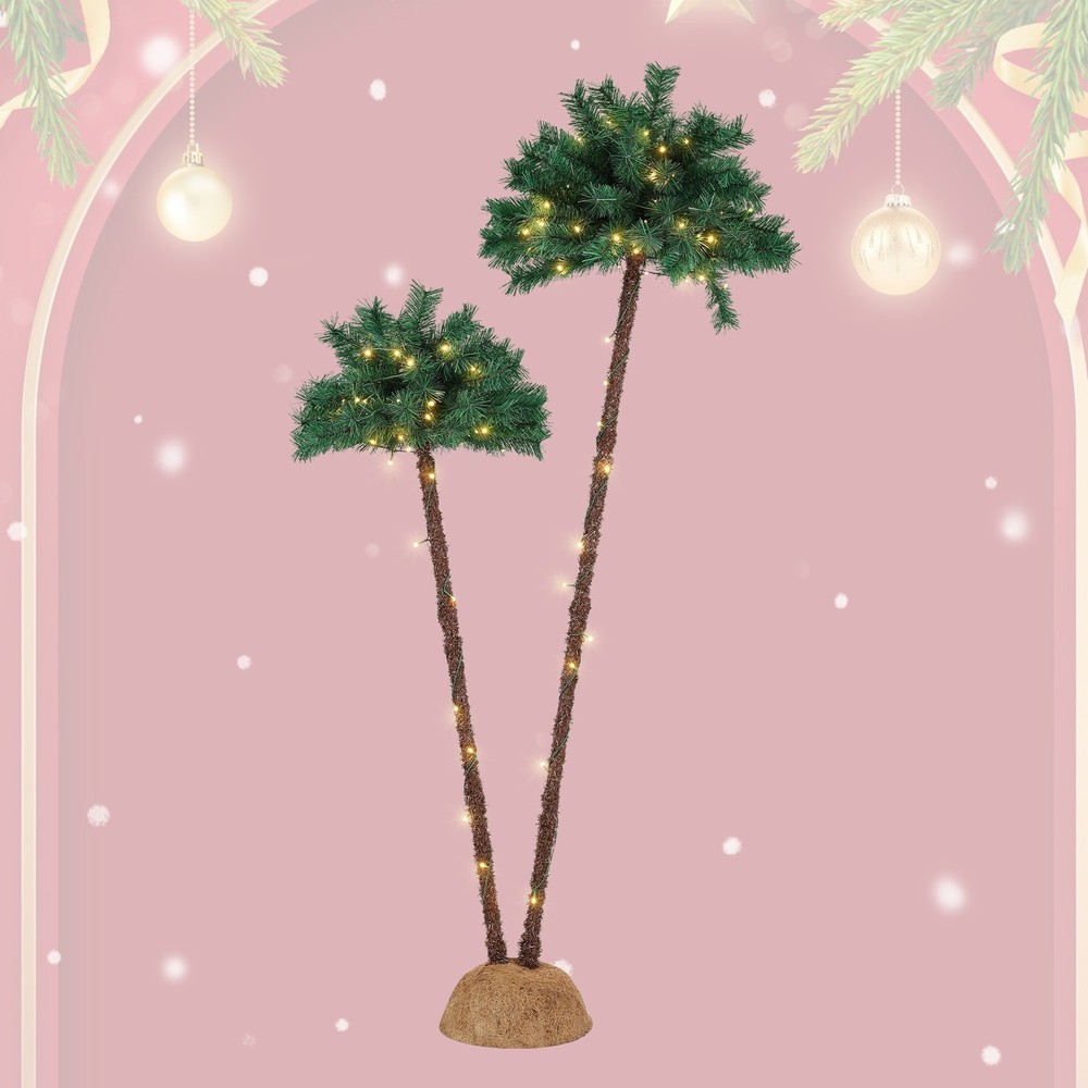 LED Palm Tree Christmas Tree with Colorful Lights