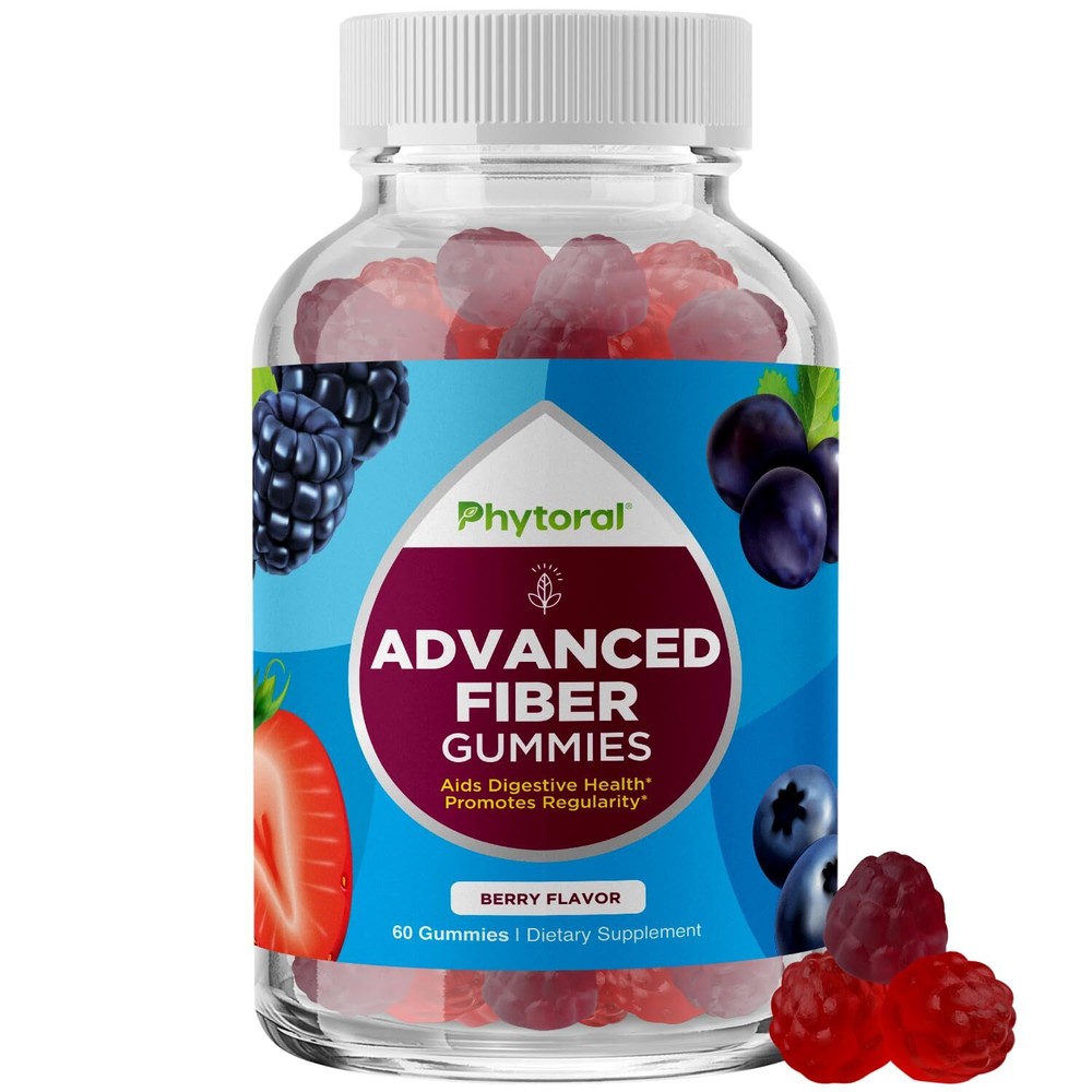 Sugar Free Fiber Gummies for Adults - Tasty Prebiotic Fiber Gummies for Diges...
