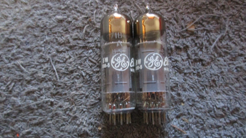 (2) NOS Testing  Matched GE  7189A O Getter Guitar   Audio Tubes
