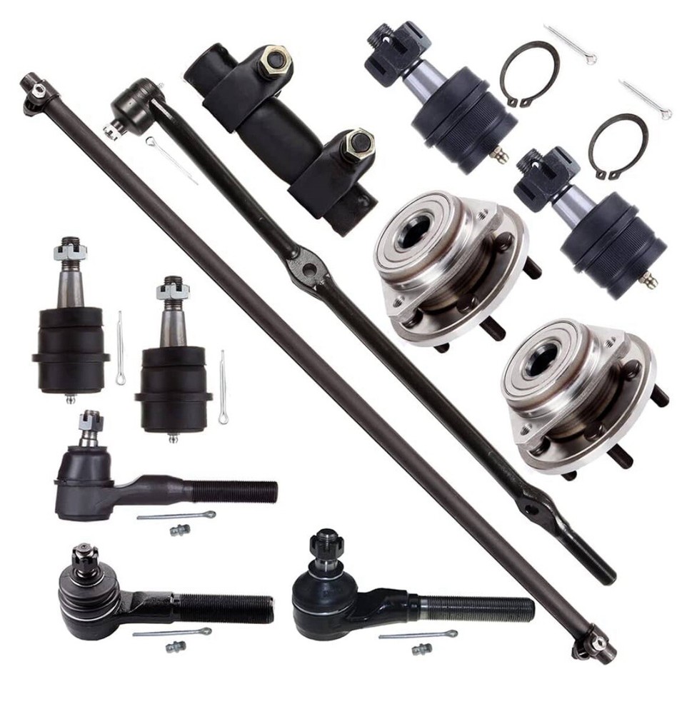 00-06 Jeep Wrangler TJ 12 Pcs Front Suspension Set Wheel Bearning Hub Sway Bar