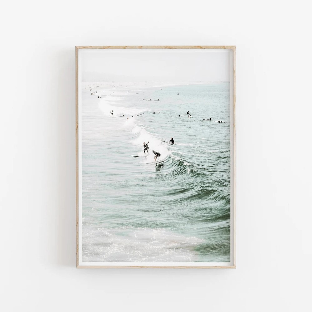 Modern Beach Surfing Poster Premium Quality Choose your Size