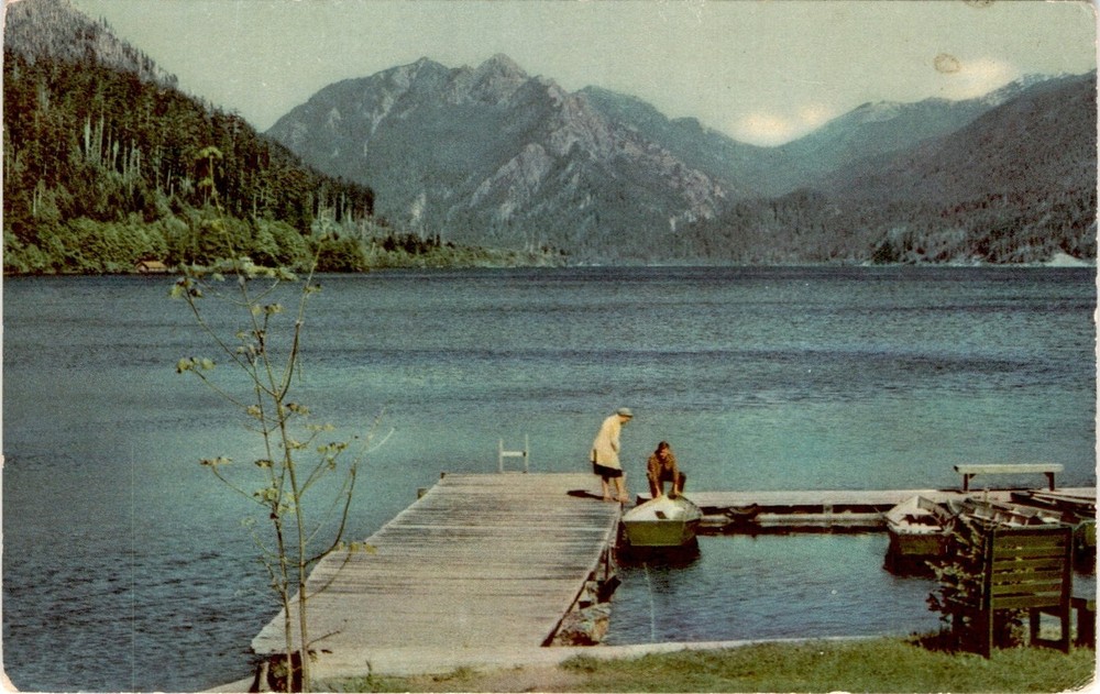 CRESCENT LAKE, Washington, Olympic National Park, Port Angeles, Postcard