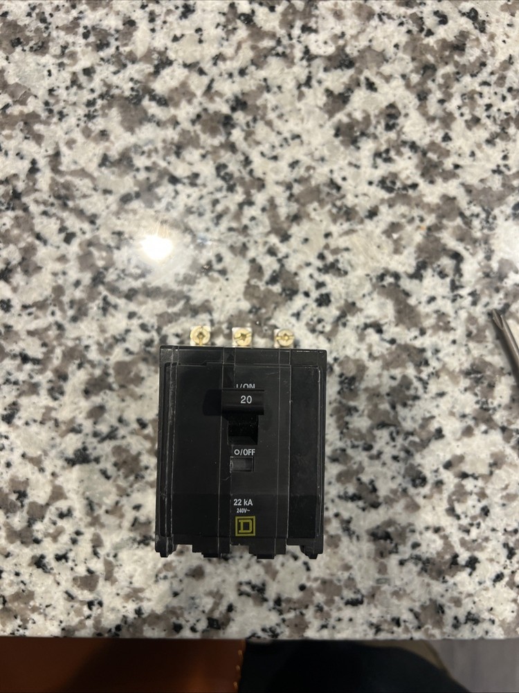 Square D Schneider QOB 3 Pole 20 Amp 240V Circuit Breaker QOB120 20A