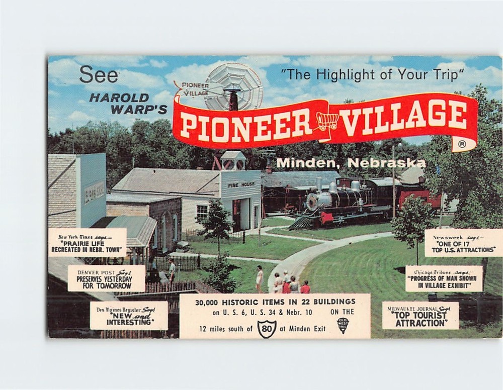 Postcard Harold Warp's Pioneer Village Minden Nebraska USA