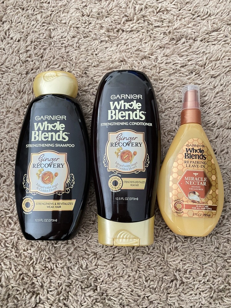 Garnier Whole Blends Ginger Recovery Shampoo & Conditioner Set for Strengthening Hair