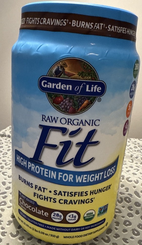 RAW Organic Fit High Protein Chocolate Powder for Weight Loss 32.09 oz Exp 03/26
