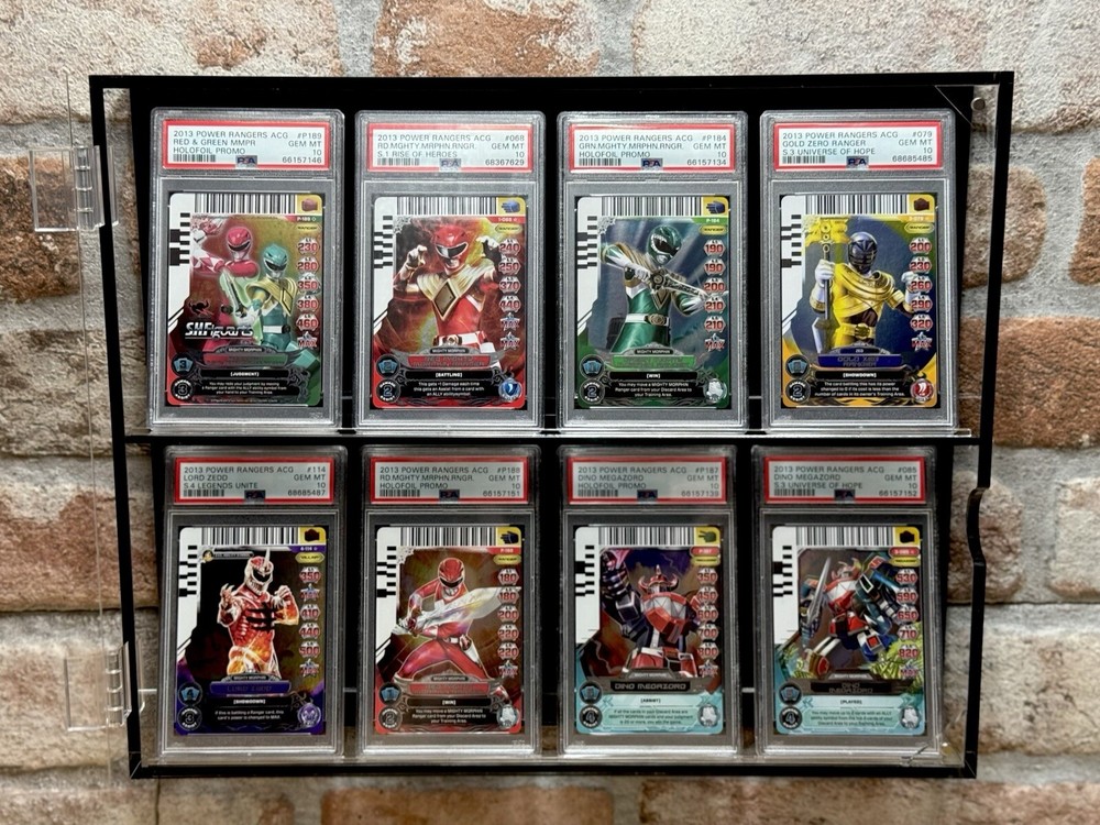 Acrylic Trading Card Swing Open Display Case (Holds 8 Graded) PSA BGS Wall Mount