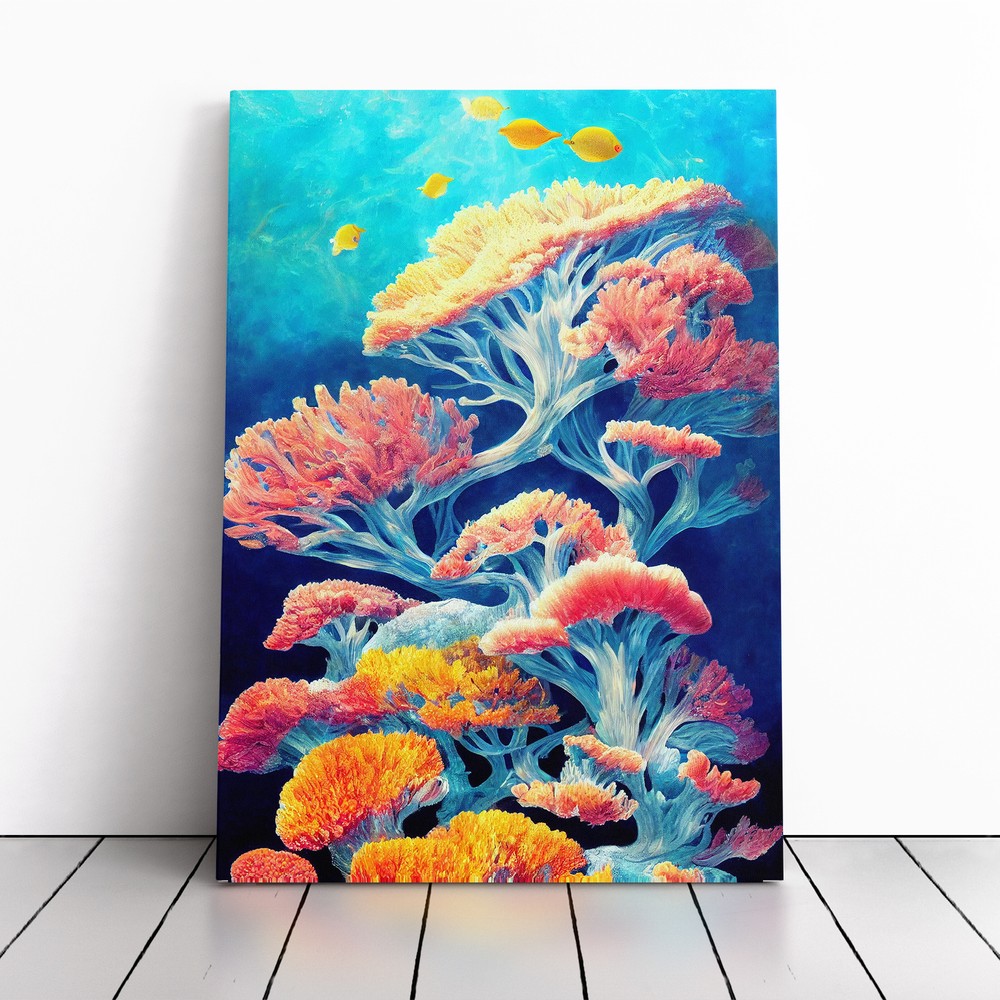 Magnificent Coral Reef Canvas Wall Art Print Framed Picture Home Office Decor