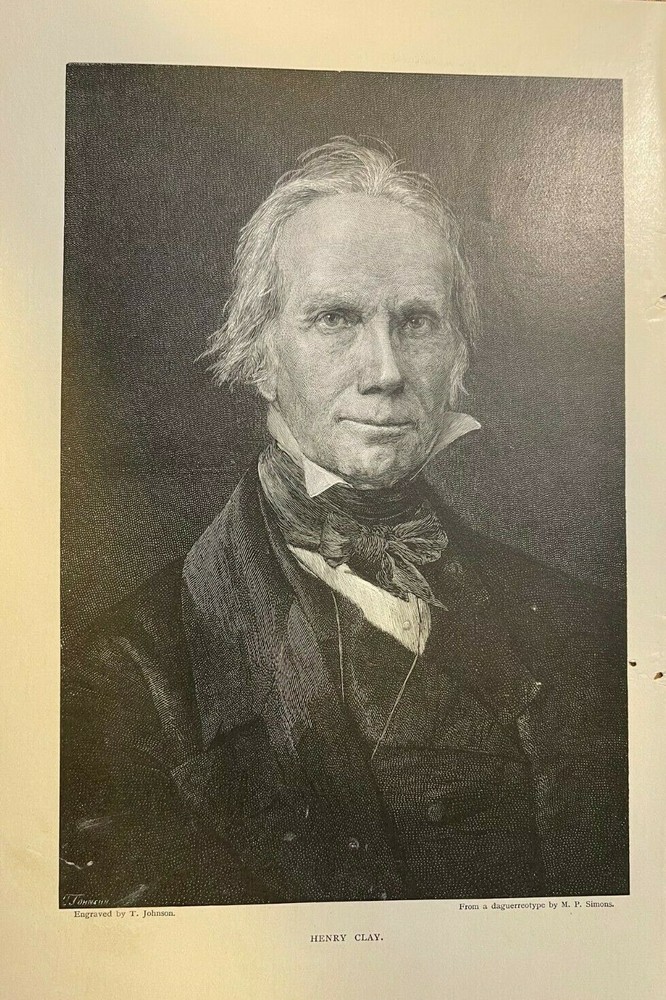 1886 Vintage Magazine Illustration Politician Henry Clay