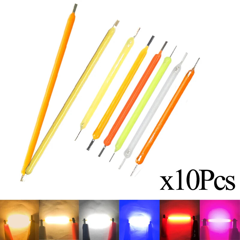 10PCS 3V-12V LED Filament Edison Bulbs COB Warm White Lights  