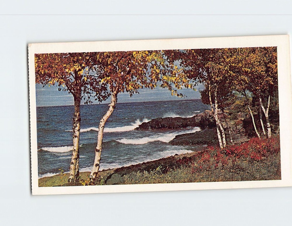 Postcard Lake Superior Copper Harbor Michigan USA