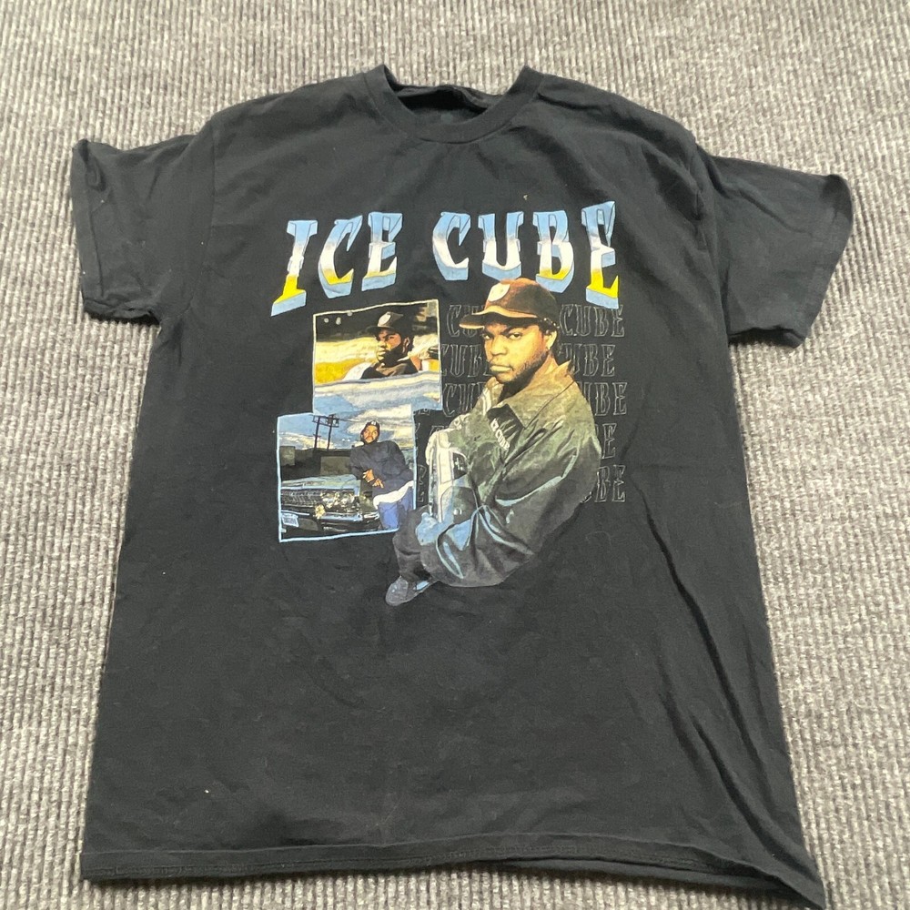 Ice Cube T Shirt Adult Medium M Black Rap Hip Hop Modern Short Sleeve Compton