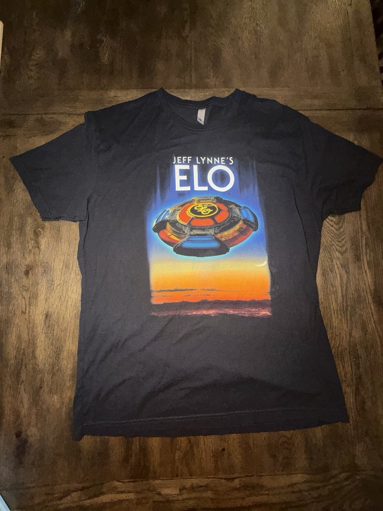 Jeff Lynne’s ELO Live 2019 Concert Tour Music rock T-Shirt black  XL