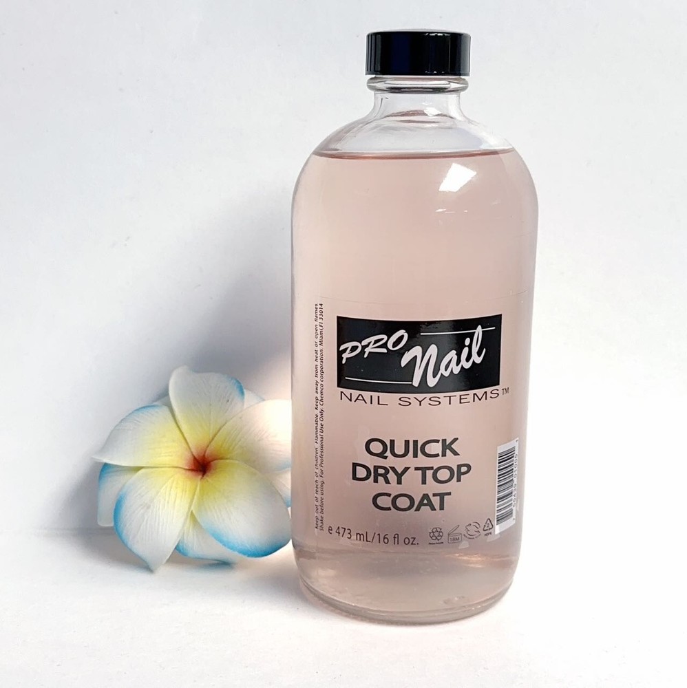 Pro Nail Quick Dry Top Coat Polish 16 oz 473ml No Chip Shine