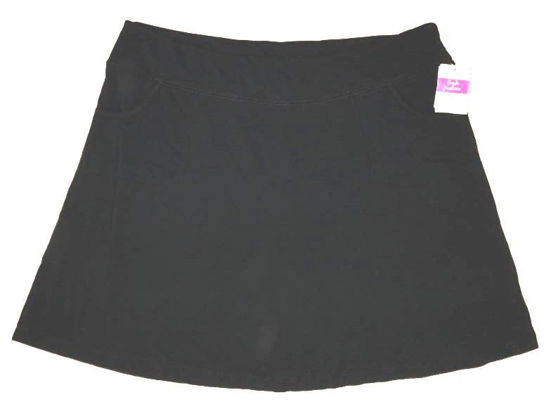Fresh Produce large black $65 stretch knit City skort skirt nwt new l